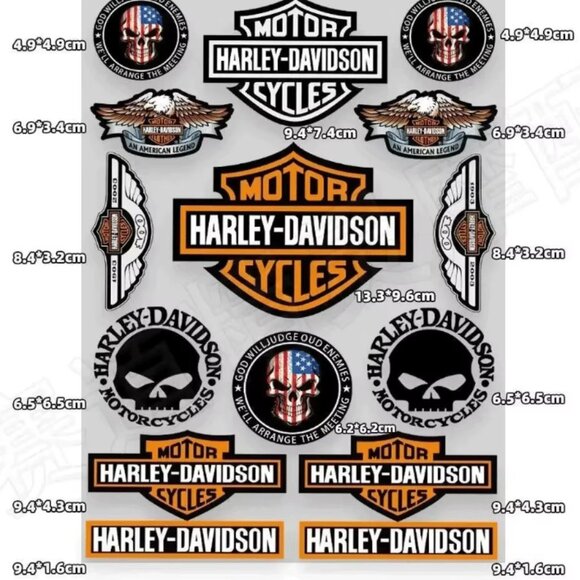Harley Davidson Lot of Metal Stickers Aluminum Emblems Collections - Picture 4 of 5